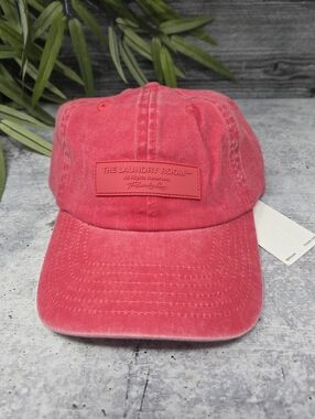 The Laundry Room Official Trademark Logo Papa Cap Hat in Vintage Red